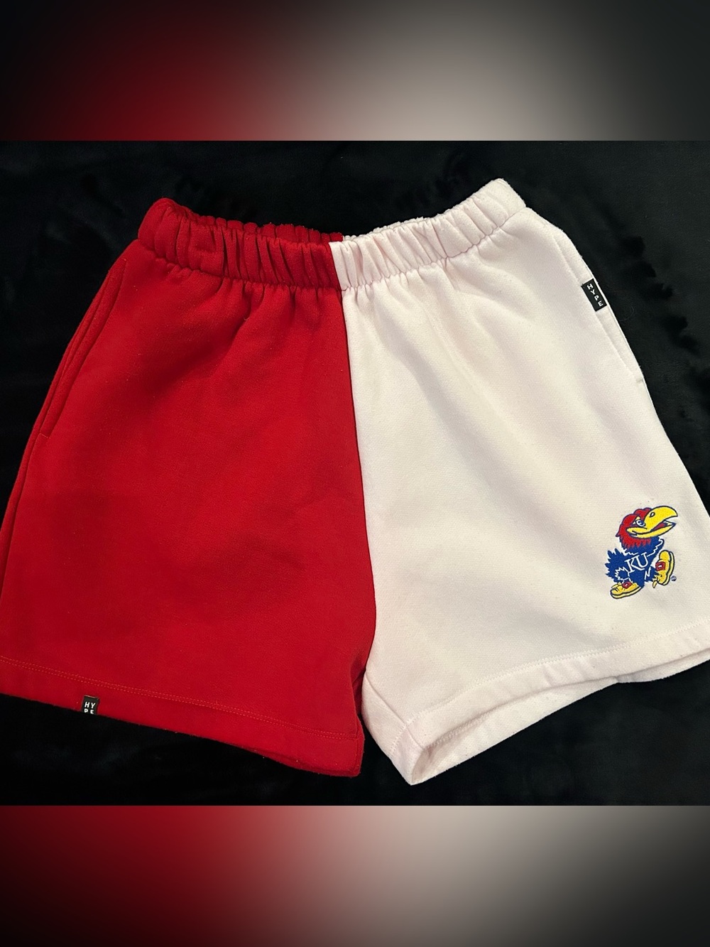 HYPE & VICE Two-Toned University of Kansas Sweatshorts